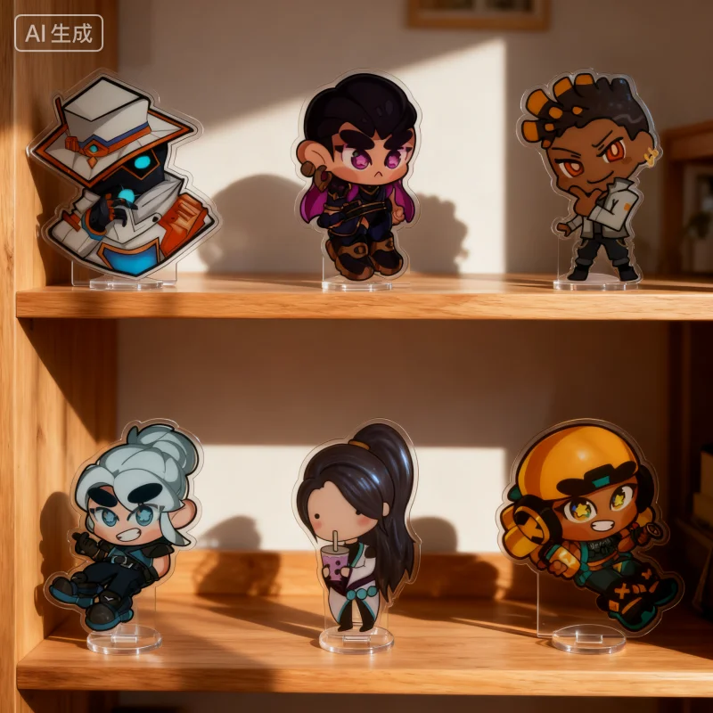 VALORANT Killjoy Reyna Skye Yoru Astra الشكل حامل أنيمي HD الاكريليك حامل الدائمة مكتب زينة هدية الهالوين 10 سنتيمتر
