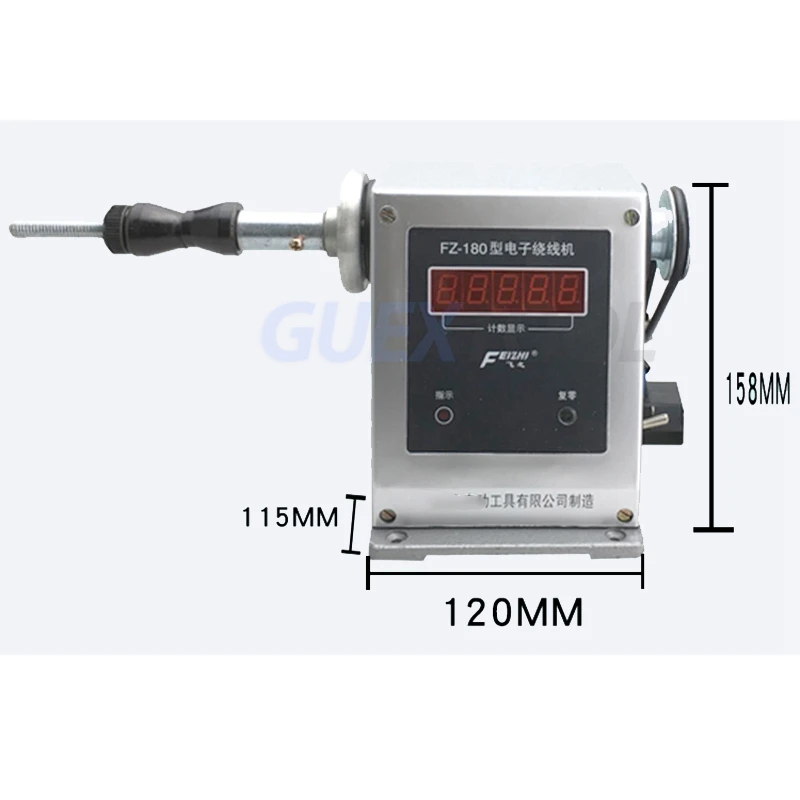 Imagem -04 - Contando Elétrica Máquina de Enrolamento tipo Ajustável Semi-automática Ferramenta de Enrolamento Industrial de Alta Velocidade Enrolador 0-9999 Contagem Faixa