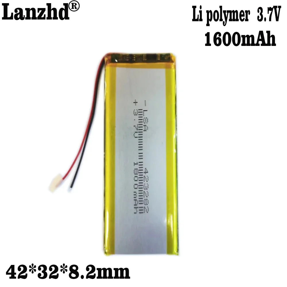 1-20pcs 423282 423482 3.7v 1600mah lithium polymer battery 3 7V li ion lipo rechargeable batteries for Mp4 dvd GPS navigation
