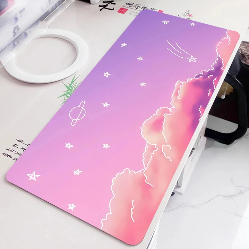 Space Mouse Pad Pc Rubber Mousepad Apoio De Pulso Teclado Mouses Mat Kawaii Cute Keyboard Pads Office Large Desk Protector Mats