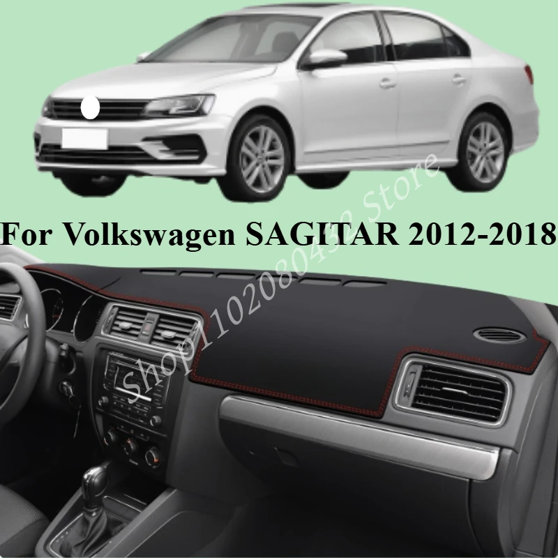 

LHD Dashmat Dashboard Cover Pad Dash Mat Anti-Slip Carpet Accessories For Volkswagen SAGITAR 2012-2018