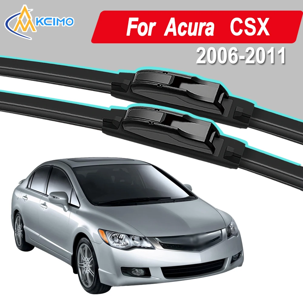 

Silicone Car Wiper Blades for Acura CSX 2006-2011 - All Weather Silent Wiper Blades, Quick Release Clip