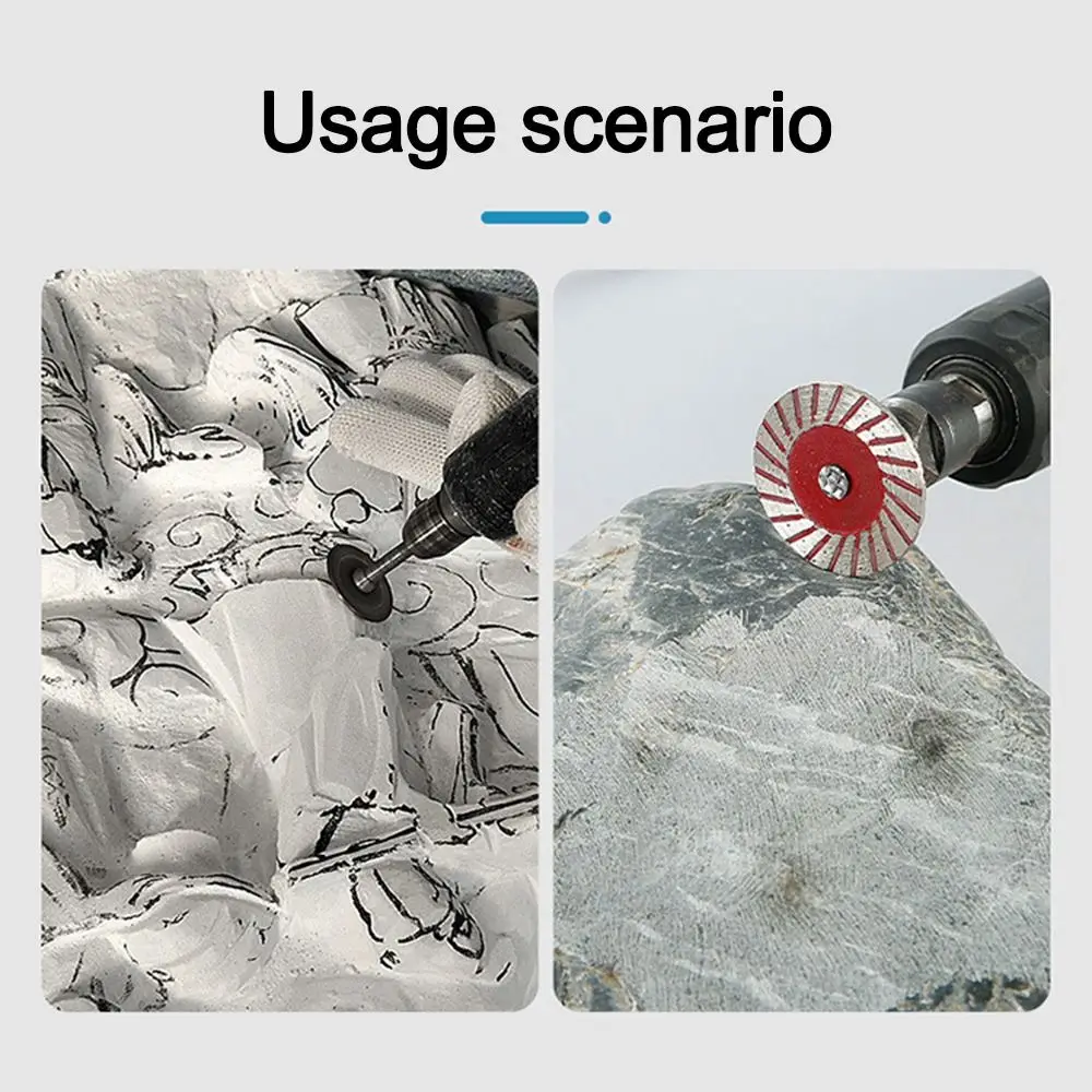 

Портативный 40 мм алмазный отрезной диск с хвостовиком 6 мм, прочный шлифовальный диск, шлифовальный круг для дерева, металла, камня, гранита, мрамора