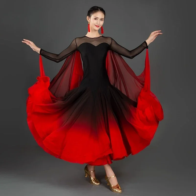 Ballroom Dance Competition Dresses Women Customsized High-end Waltz Social Dancing Performance Clothing Girl's Modern Dresses