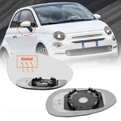 Heated Car Side Wing Mirror Glass For Fiat 500 500C 2007-2023 Replacement Left Right Rearview Replacement