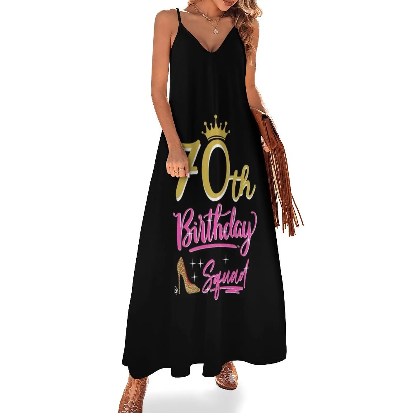 

70th Birthday Squad 70 Years old gift Sleeveless Dress beach dresses Women's summer dresses summer dress woman 2023 trendy