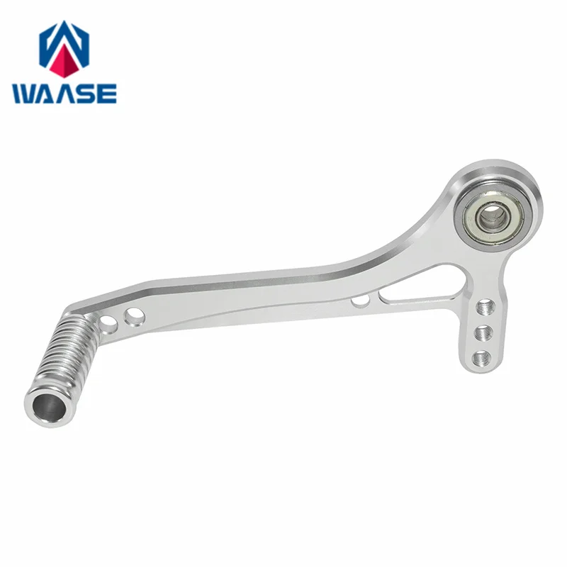 waase Adjustable Dual Bearings Shifter Shift Lever Pedal Gear Selector with Toe Pegs Toepeg Kit For Aftermarket Rearset Rear Set