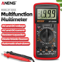 ANENG DT9205A Multimetro digitale AC/DC Transistor elettrico NCV Tester Meter Profesional Analog Auto Range Multimetro Tools