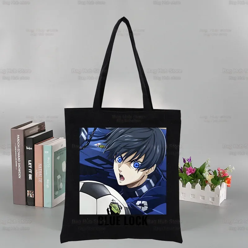 

BLUE LOCK Isagi Yoichi Canvas Women's College Ulzzang Black Seishiro Nagi Meguru Bachira Large Capacity Casual Shoulder Bags