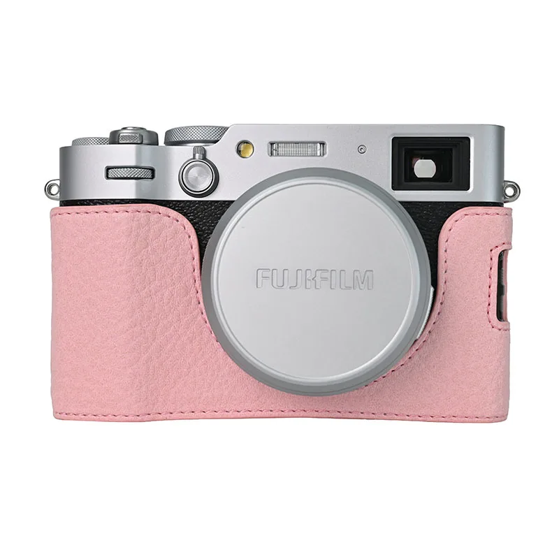 Fujifilm X100 VI X100 Mark VI용 Pu 가죽 카메라 케이스 하프 바디