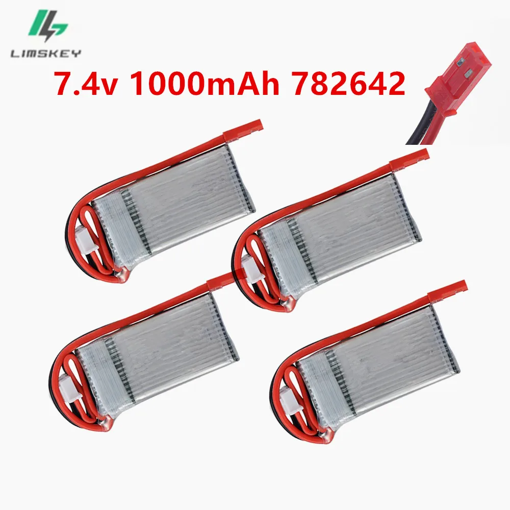 7.4v 1000mah 25c Lipo Battery For Mjxrc X600 Remote Control Toys Parts 782642 7.4V Battery With JST Plug