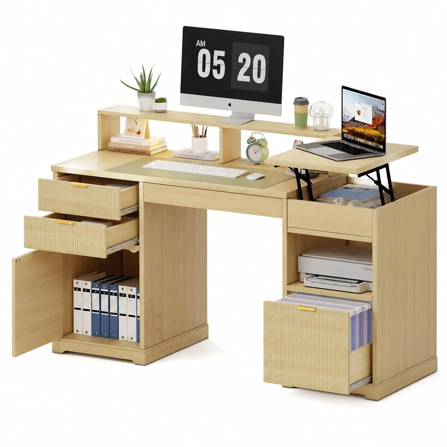 Fluted Lift Top Desk 63