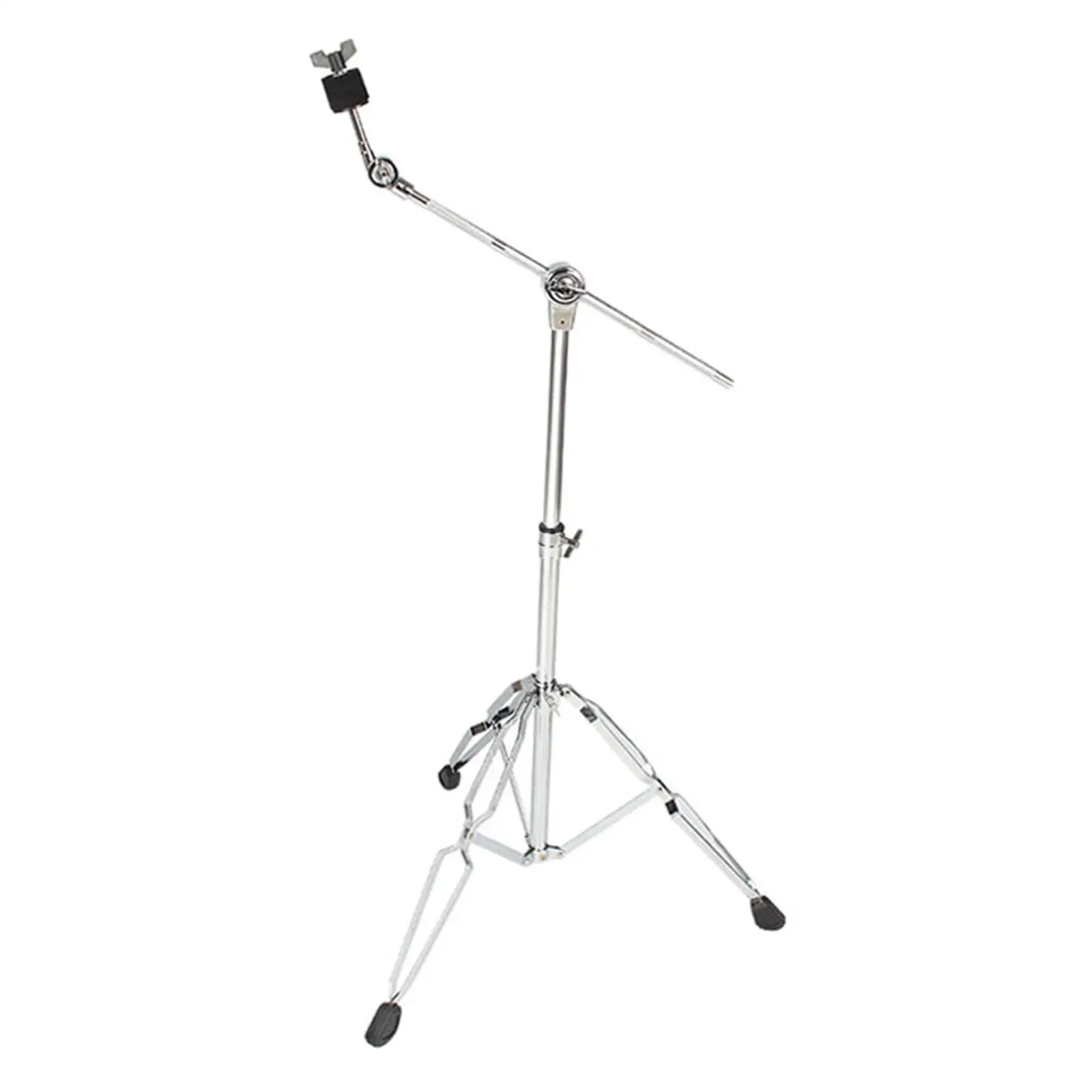 Floor Cymbal Stand Holder Adjustable Foldable Triangle Bracket Stable Double Braced Legs Quick Grip Full Metal Professional