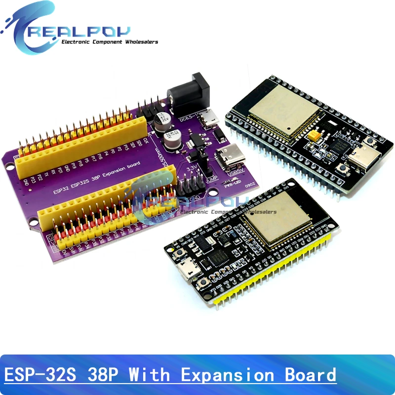 ESP32 Development Board TYPE-C / MICRO USB CP2102 WiFi+Bluetooth Dual Core ESP32-DevKitC-32 ESP-WROOM-32 Expansion Board 38PINS