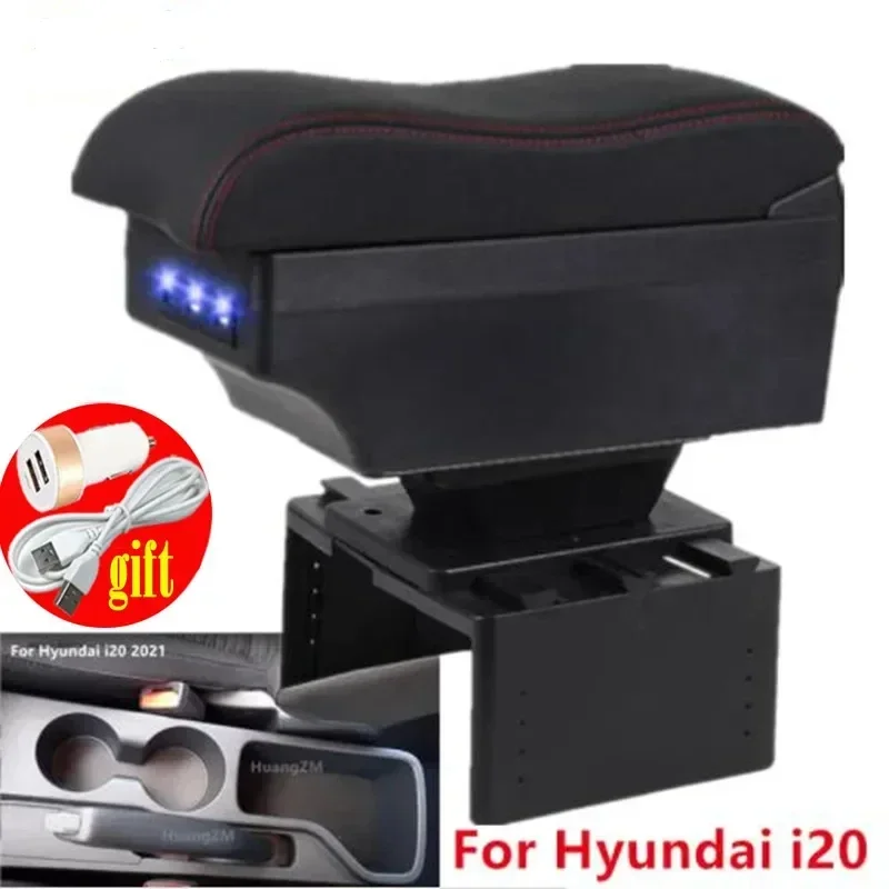 

Central armrest For Hyundai i20 Armrest box For Hyundai i20 2021 2022 car Armrest box Interior Parts center console Storage box