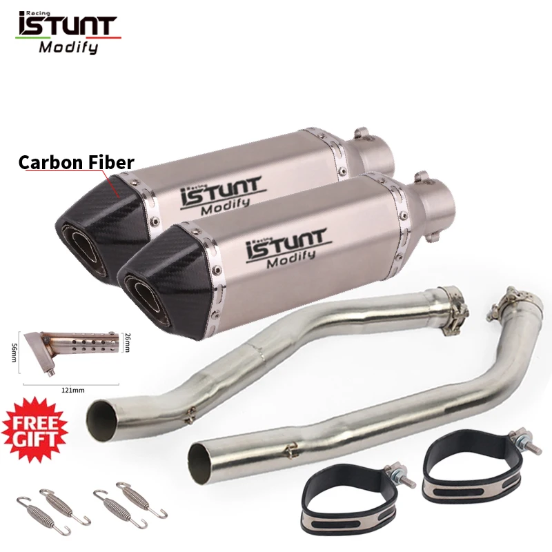Full Exhaust System For Kawasaki Ninja ZX14R ZZR1400 2006-2016
