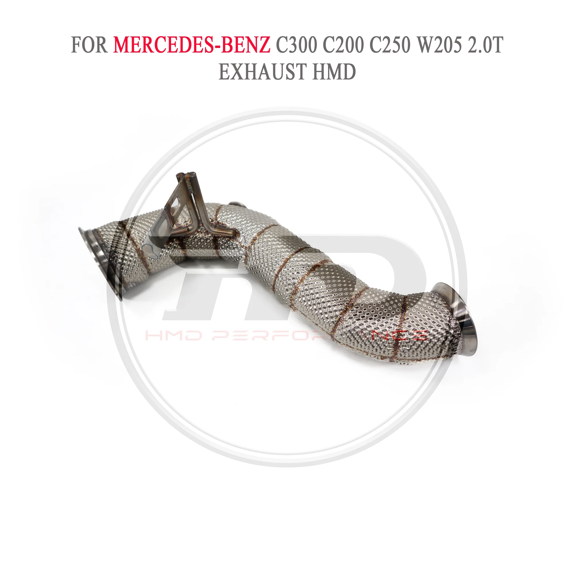 HMD Downpipe for Mercedes Benz C Series C300 C200 C250 W205 2.0T Exhaust System Stainless Steel High Performance with Catalytic