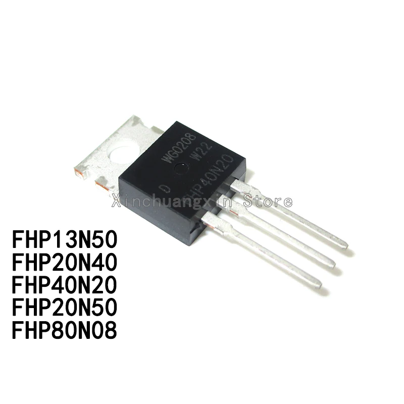 5PCS FHP13N50/20N40/20N50/40N20/80N08 TO-220 Field Effect MOSFET Tube N-Channel