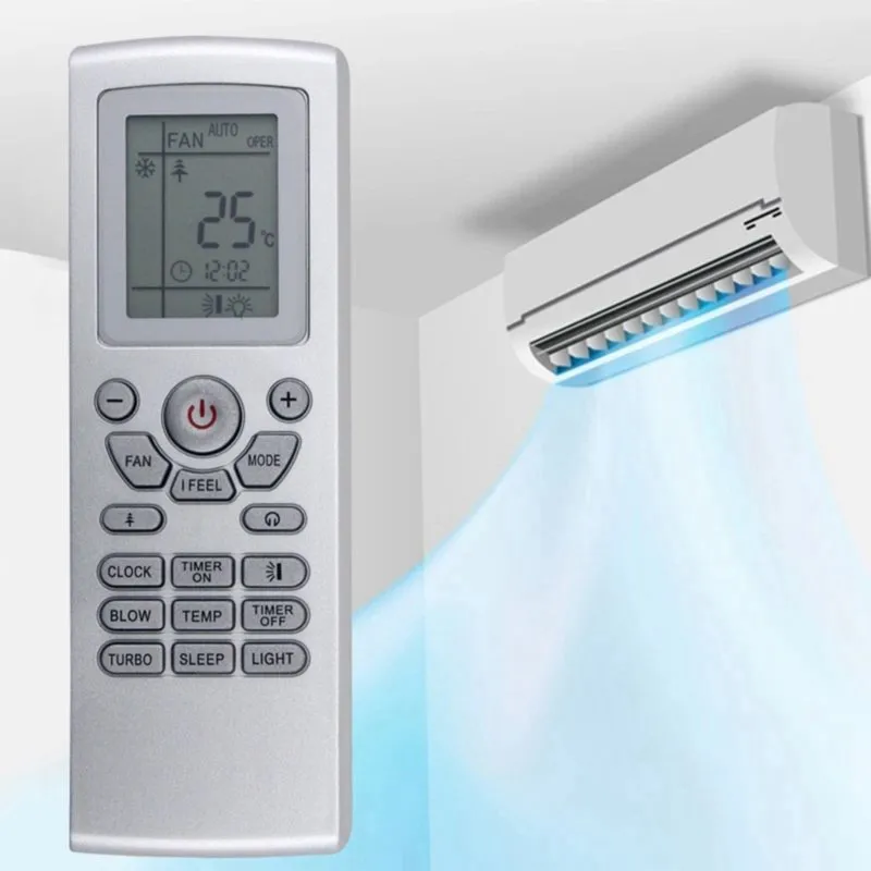 DT98 Replacement Remote Control YT1F for Gree Tadiran Air Conditioner, Silver, Works with YT0F YB1F2 YT1FF Models