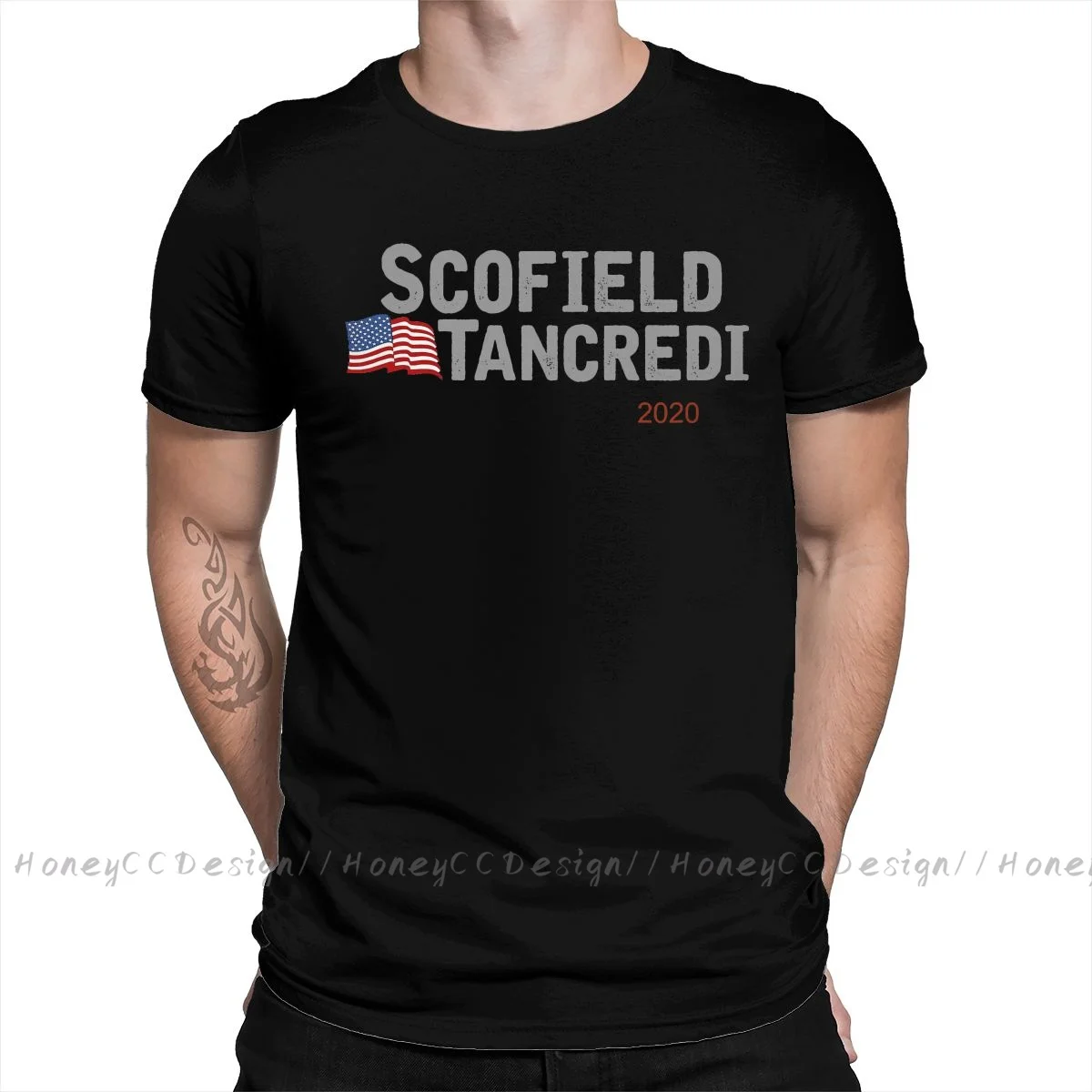 High Quality Men Prison Break TV Series Plot Crime Black T-Shirt Scofield And Tancredi Pure Cotton Shirt Tees Harajuku TShirt