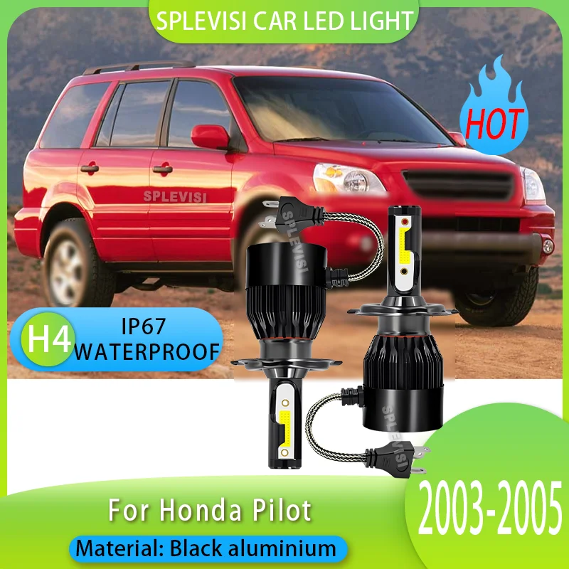 

2CPS 60W 6000LM 12V 6000K Светодиодные лампы с антикоррозийной отделкой, всепогодные фары Hi Lo для Honda Pilot 2003 2004 2005