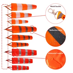 Cortavientos para exteriores, cinta reflectante de medición de dirección del viento, pala meteorológica Rip-stop, para aeropuerto, aviación, jardín y granja, 60/80/100cm