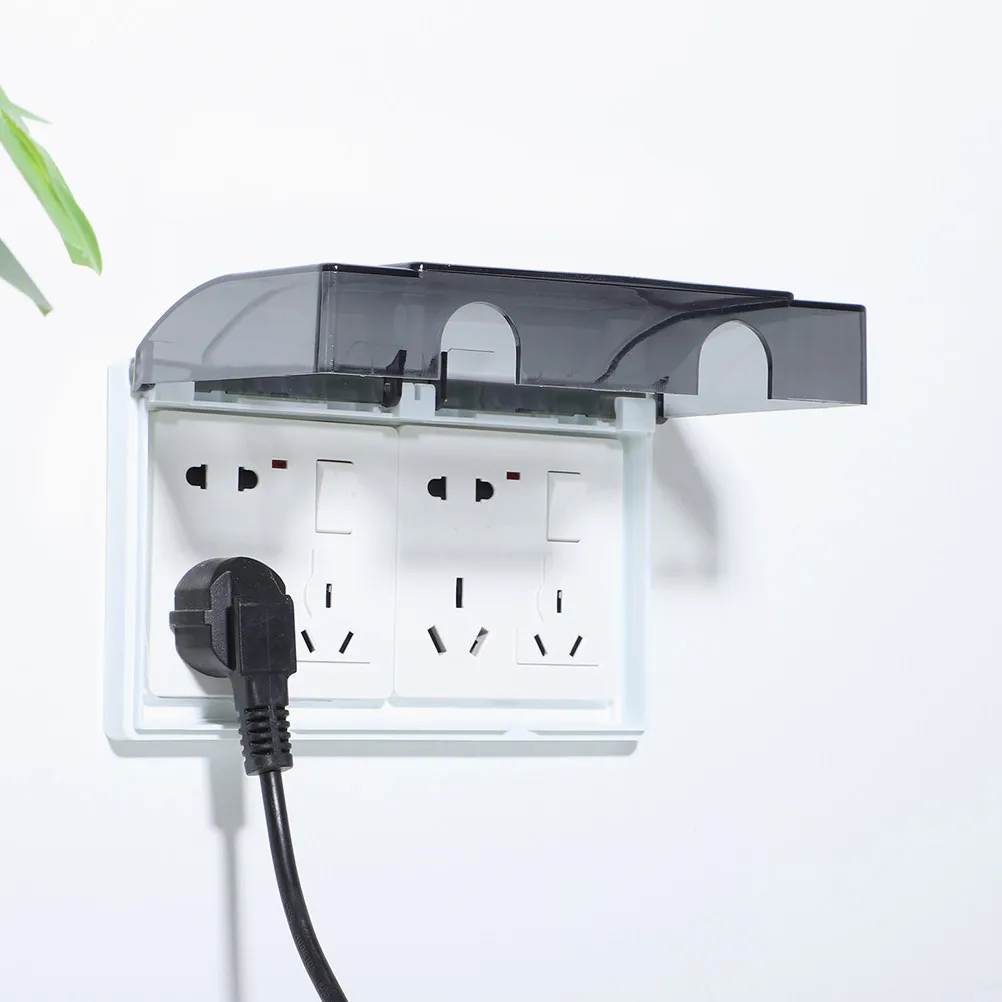 

Комплект из 2 водонепроницаемых защитных накладок для двойных розеток типа 86, для наружного использования, защита электрических розеток, защитный кожух для настенной панели, безопасность