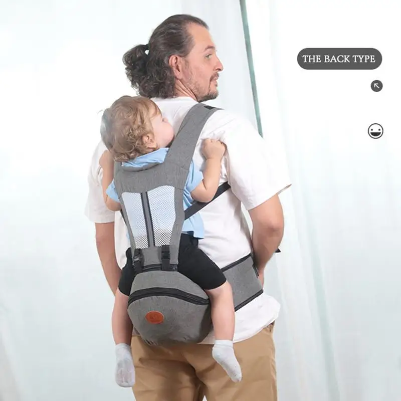 Multi-function Infant Sling Wrap Waist Stool Ergonomic Kangaroo Infant Baby Carrier Backpack With Hip Seat For Outdoor Traveling