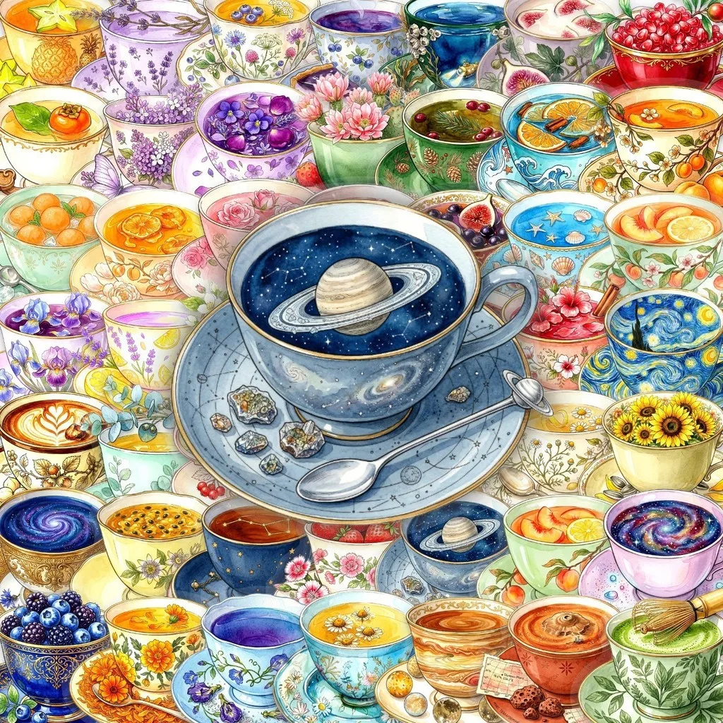 50 pegatinas transparentes de PET con diseño de tazas de té, calcomanías impermeables con motivos de bebidas para la decoración estética de fundas de teléfono, tienda de pegatinas Giajar.
