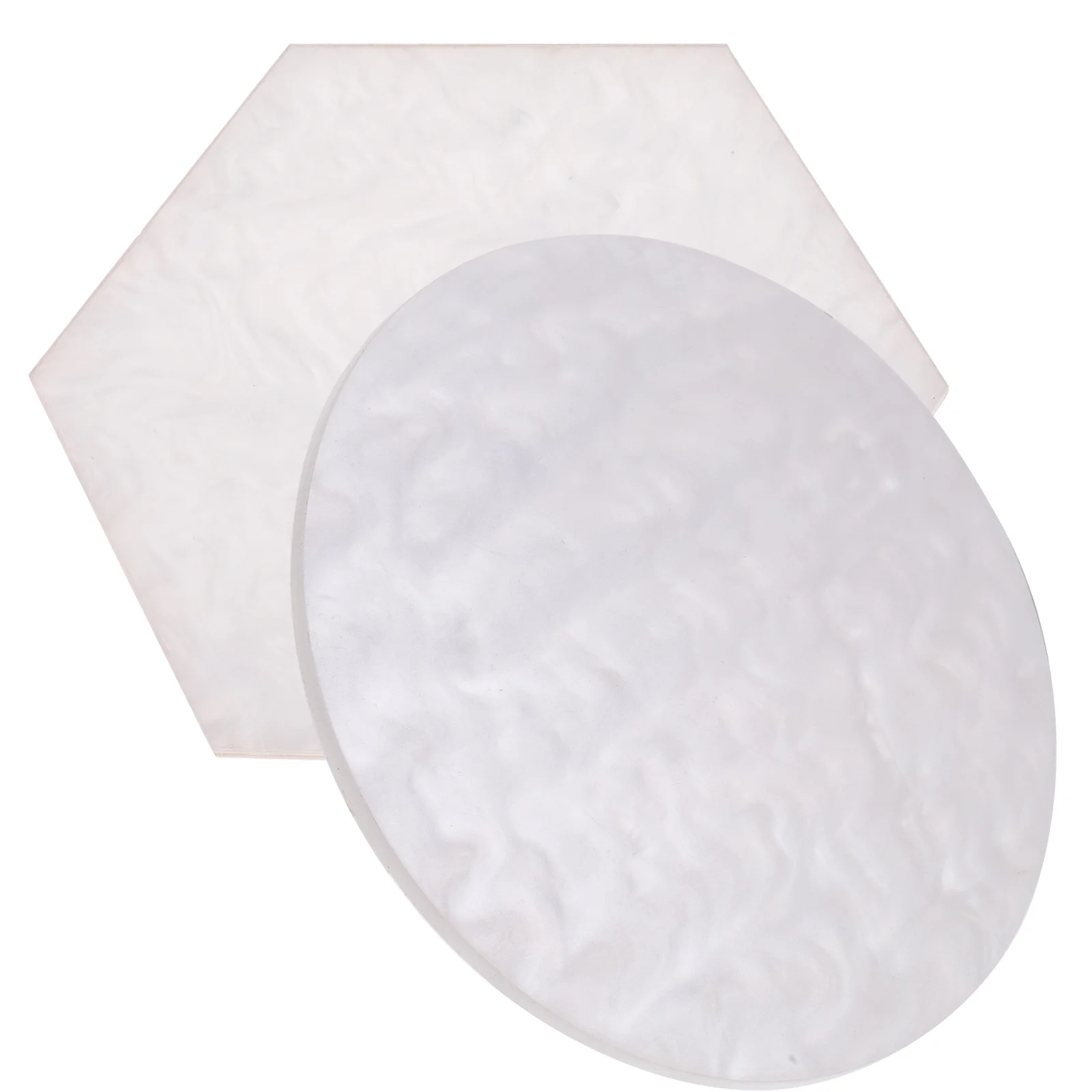 

2Pcs Resin Nail Art Pallets for Nail Polish Mixing and Color Blending Manicure Tools Salon Display Plate Supplies