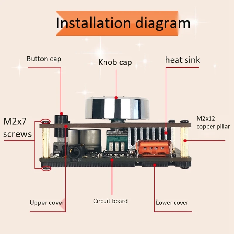 ZK-502M Mini Bluetooth 5.0 50W+50W Wireless Audio Power Digital Amplifier Board Stereo Amp AUX USB U Disk