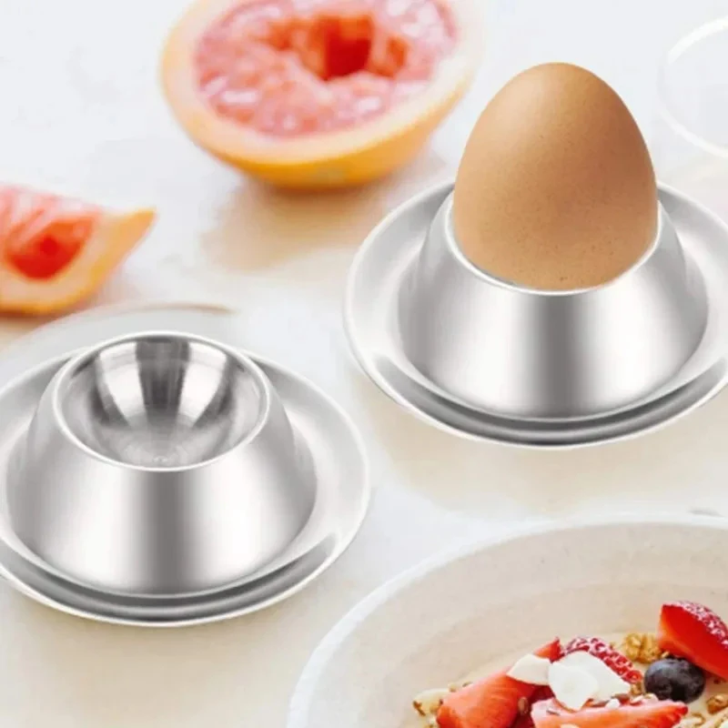 Egg Cup Egg Tray Stainless Steel Soft Boiled Egg Cups Holder Stand Egg Tools Egg Cup Holder Kitchen Tools