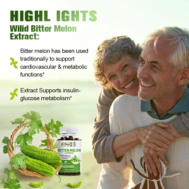 Alliwise Bitter Melon Potent Complex Extract management for Heart Blood Sugar and Cholesterol Health