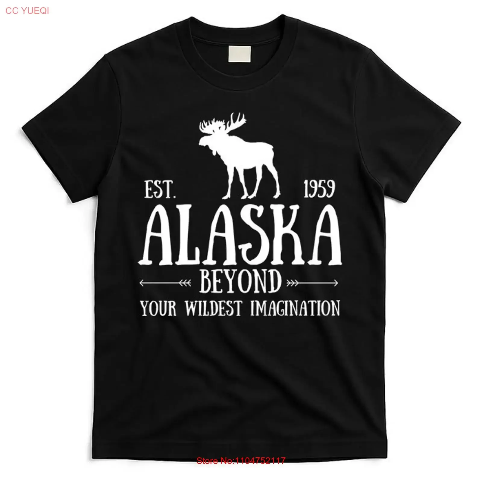 Moose Alaska Mountain Last Frontier Cute T Shirt  vintage Washed streetwear Versatile Top For Everyday Wear Casual Unisex homme