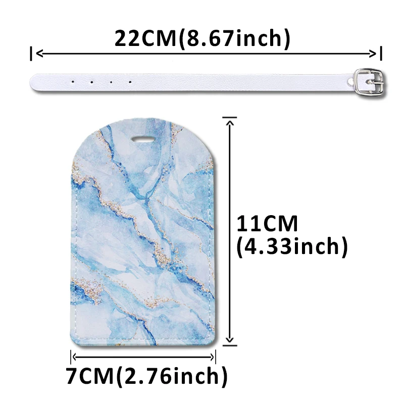 Luggage Tags with Privacy Cover PU Leather Cruise Ship Waterproof Tag Colorful Mandala Suitcase Tags for Men Kids Women