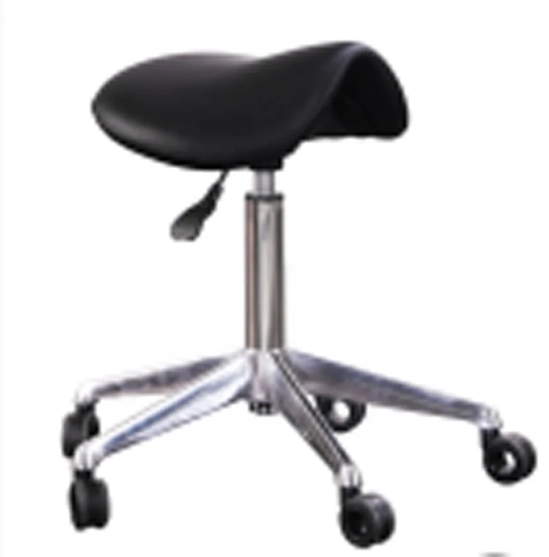 Saddle Stool with Wheels Ergonomic Swivel Rolling Height Adjustable Saddle Chair for Clinic Dentist Spa Salon Tattoo Home Office