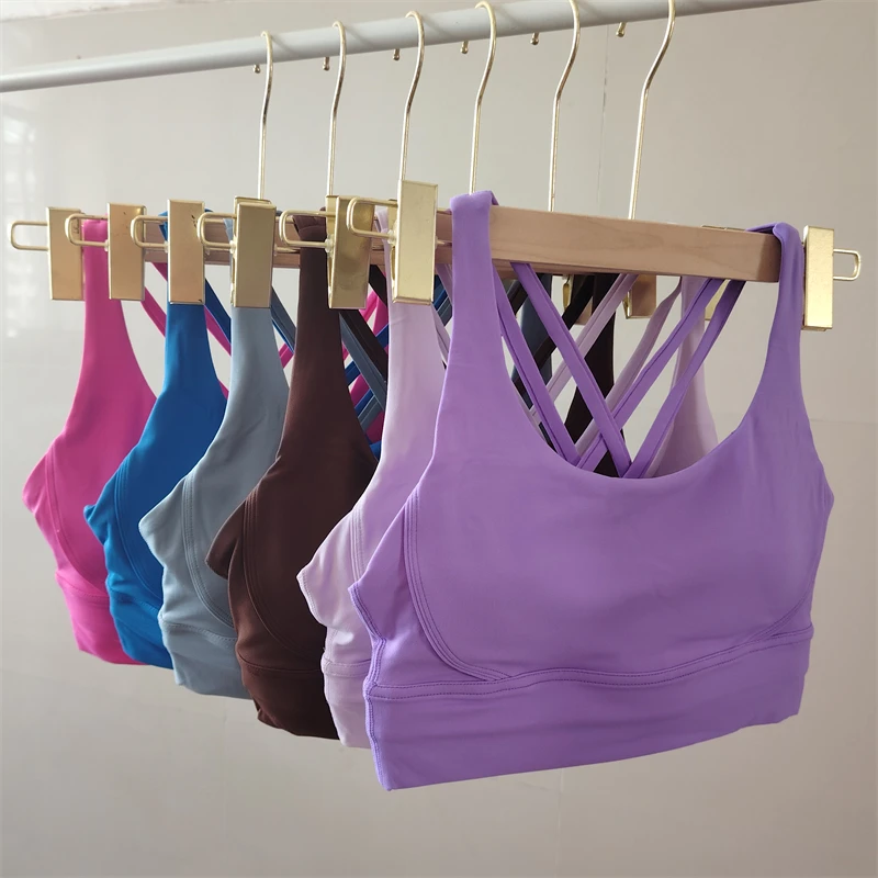 Solid Color Sports Bra Yoga Bra Gym Women Underwear Soft And Comfortable Sexual Beautiful Back Fashion Hot Girl Fitness Top Vest