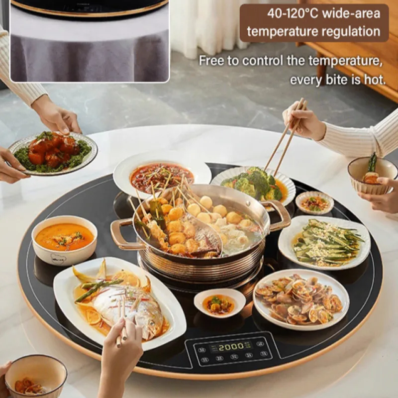 Multifunctional ecohealthy automatic turntable heating induction cooker thermal plate