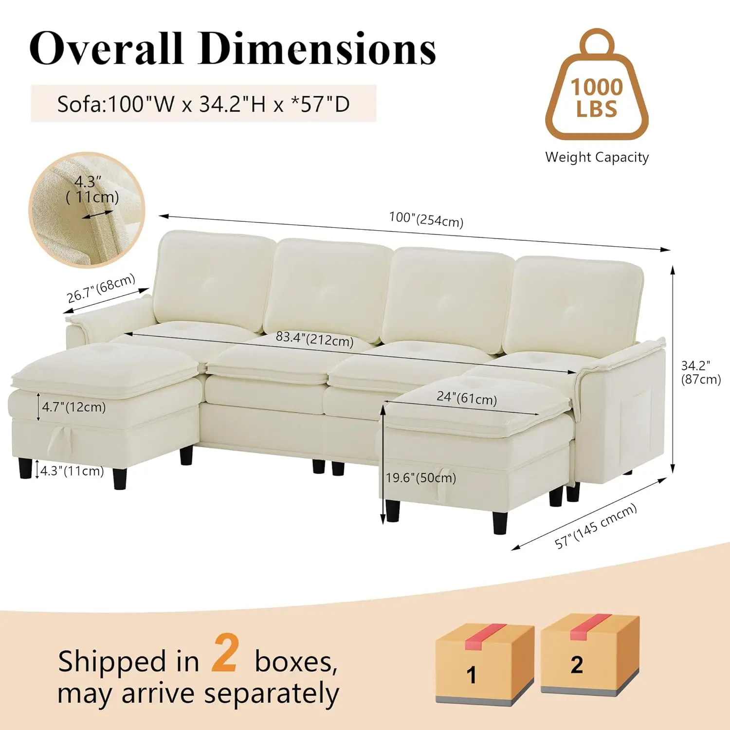 Thumbnail 2 - #38 Best Rated Modular Sectional Sofas to Buy in 2026