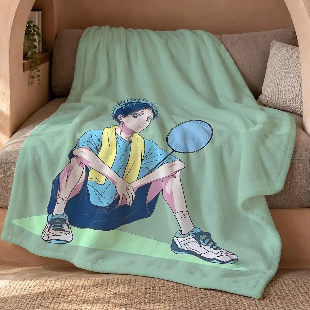 Cartoon Ao No Hako Blue Box Anime Throw Double Sided Flannel Throw Blanket Soft Travel Camping Sofa Bed Home