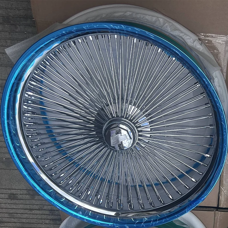 

Hot-selling Custom Spoke Wire Wheels 180/200 Spokes Chrome Deep Dish Rims for Classic Vintage Lowrider Old Car