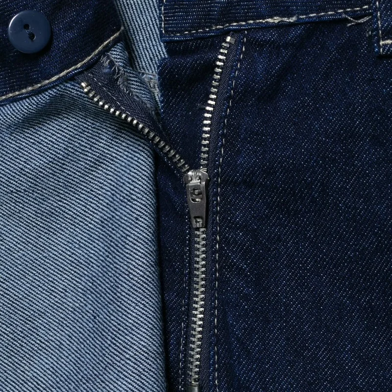 Women Casual Navy Blue Denim Shorts Skirt High Waist Front Pockets Metal Button… - Image 6