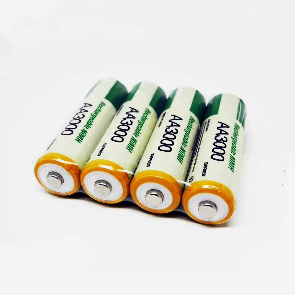 6pcs/lot 1.2V AA rechargeable battery high power high density 3000mAh AA rechargeable nickel metal hydride battery