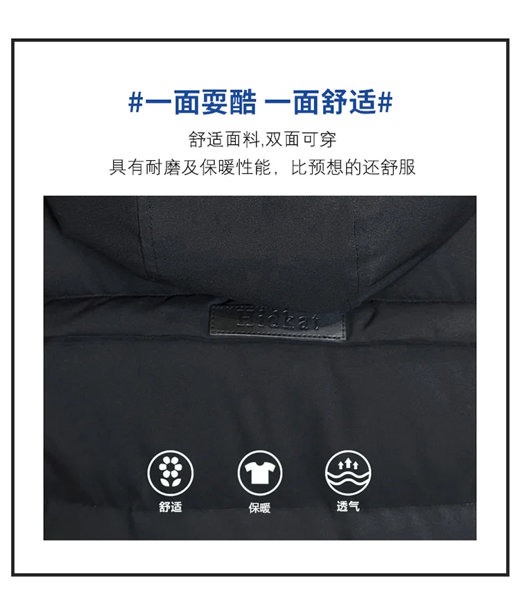 Autumn Winter Main Push Mid Length Solid Color Hooded Cotton Coat For Men Plus Size Korean Style Thick Warm Unisex Youth Trendy