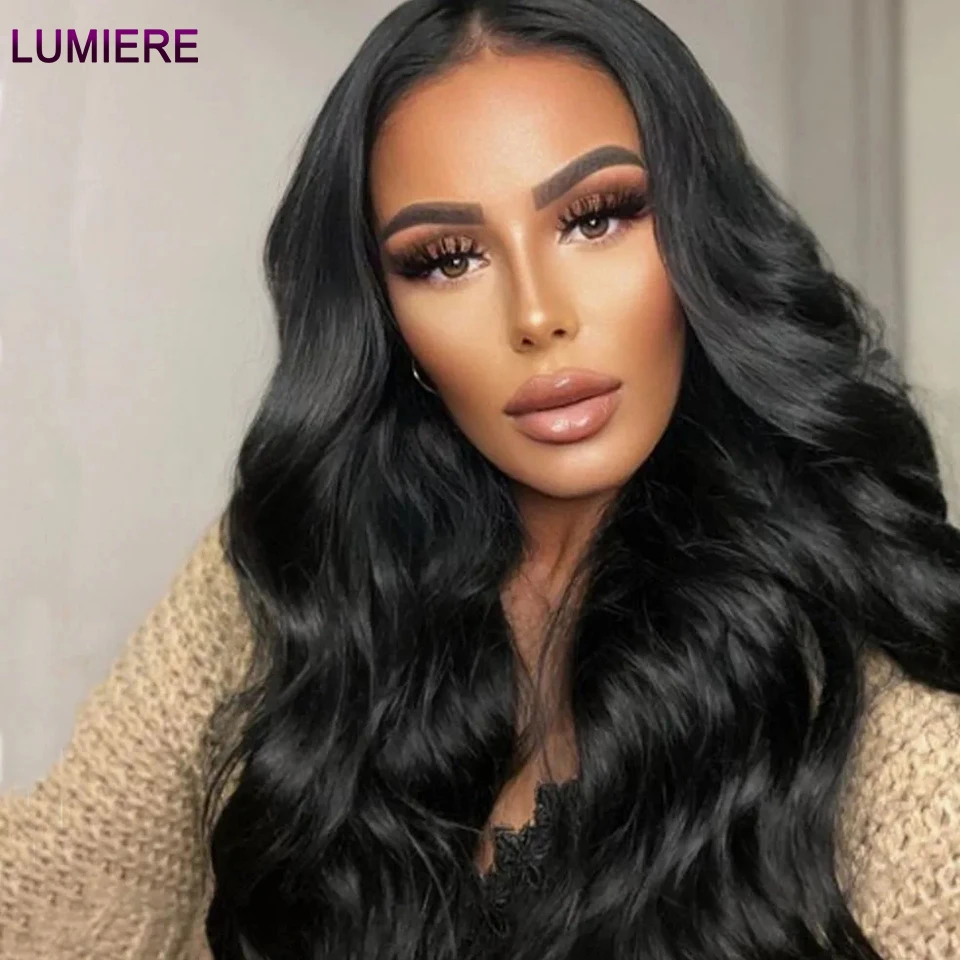 Lumiere Body Wave 13x4 HD parrucca frontale in pizzo capelli umani 30 pollici parrucca con chiusura in pizzo brasiliano 4x 4 Glueless pronta da indossare in vendita