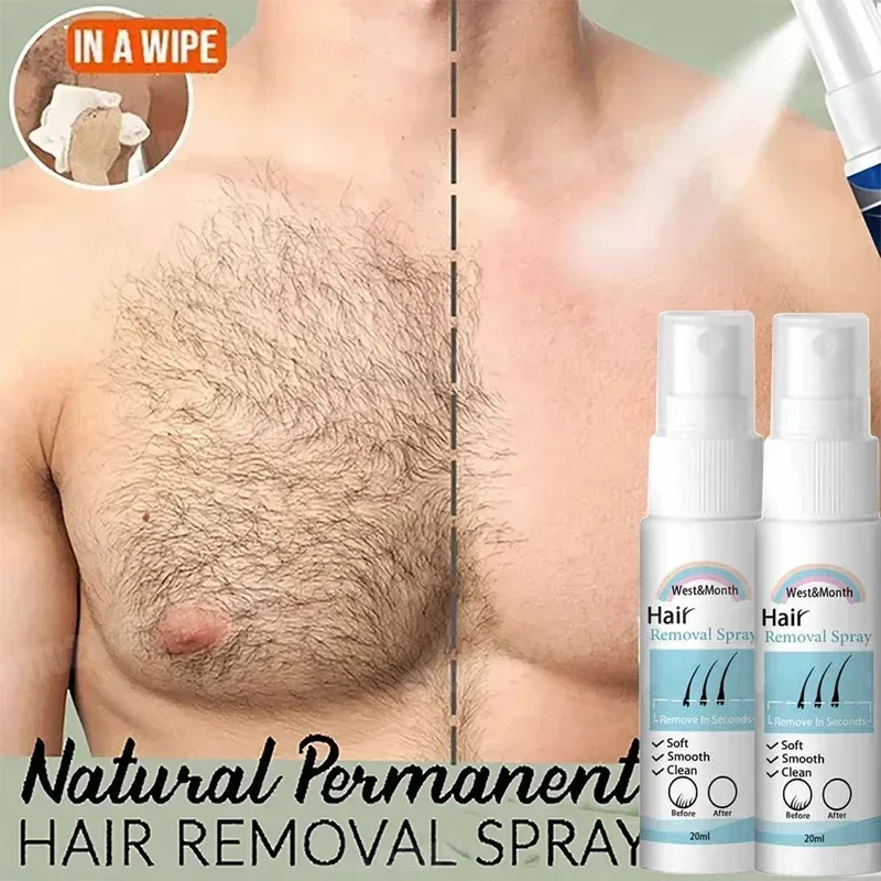 Men Hair Removal Cream Spray|Painless Body Hair Removal Spray For Chest, Back, Legs & Under Arms