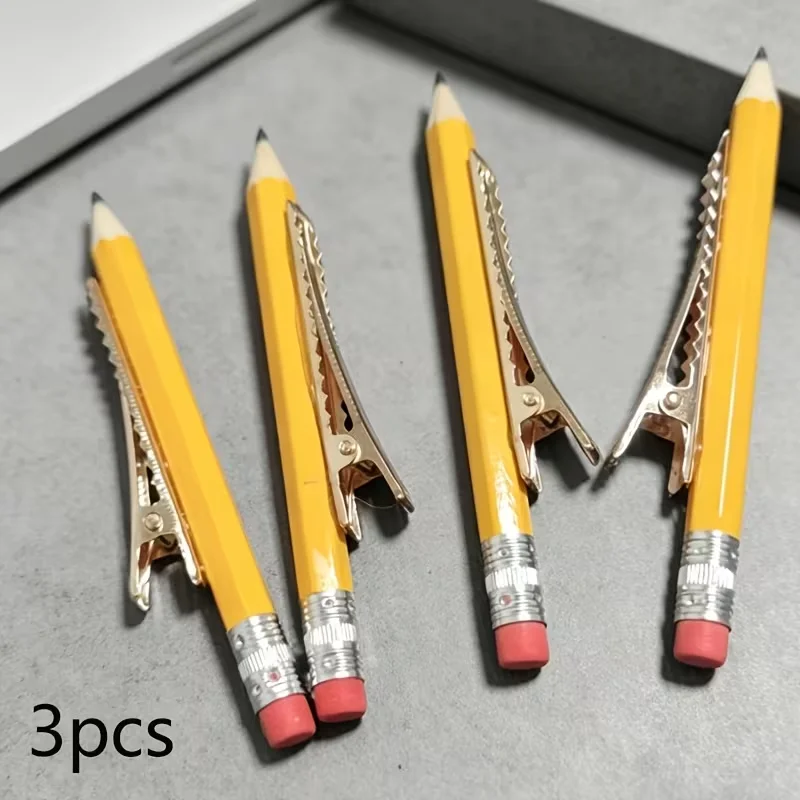 3-teiliges Set Stiftförmige Haarspangen Niedliche Ausgefallene Entenschnabel-Clips Stilvolle Pony- und Seitenhaar-Accessoires für Frauen – Detail 6
