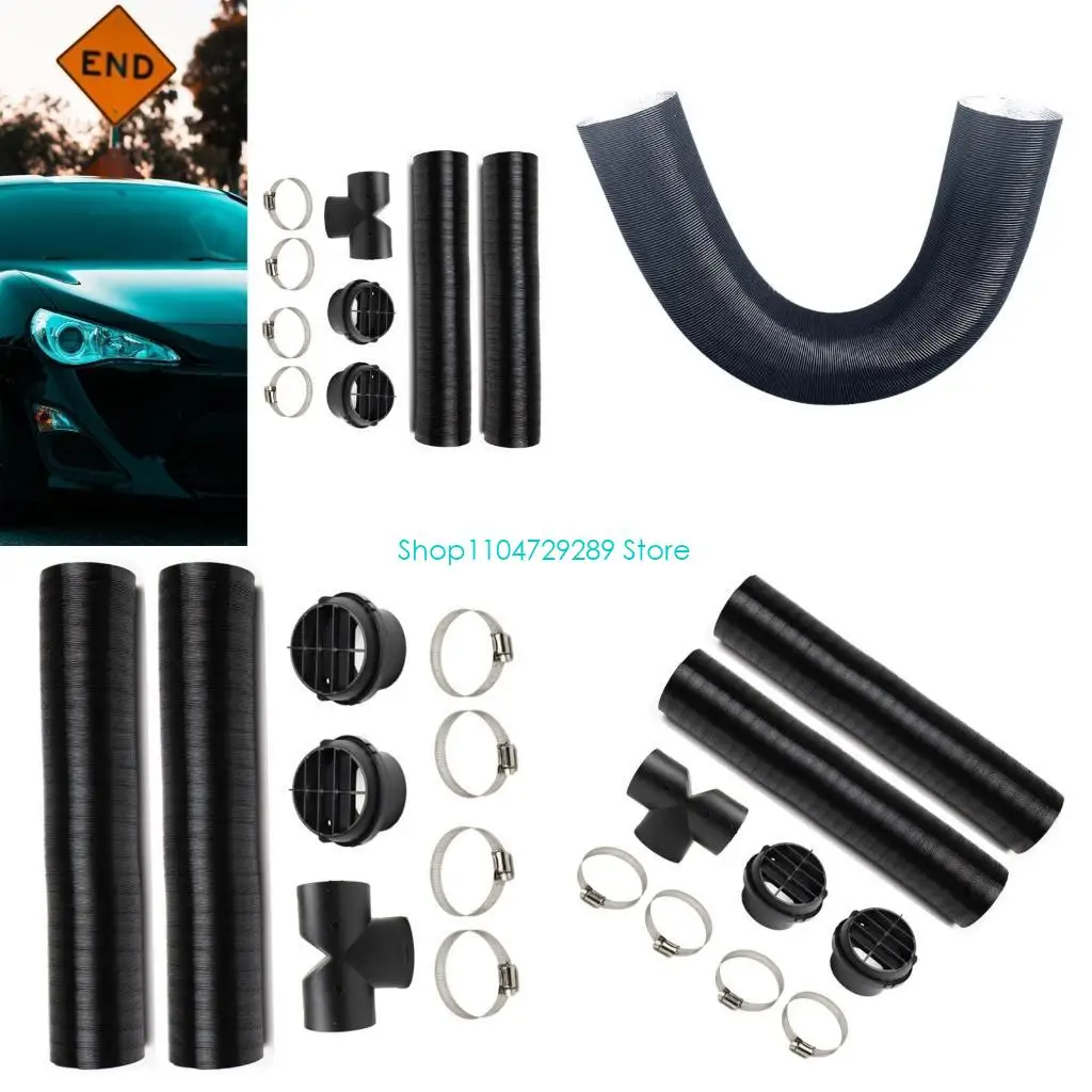 

D8KE Diesels Heater Vent, T-Shaped 75mm Diesels Air Car Parking Heater Pipe Ducting