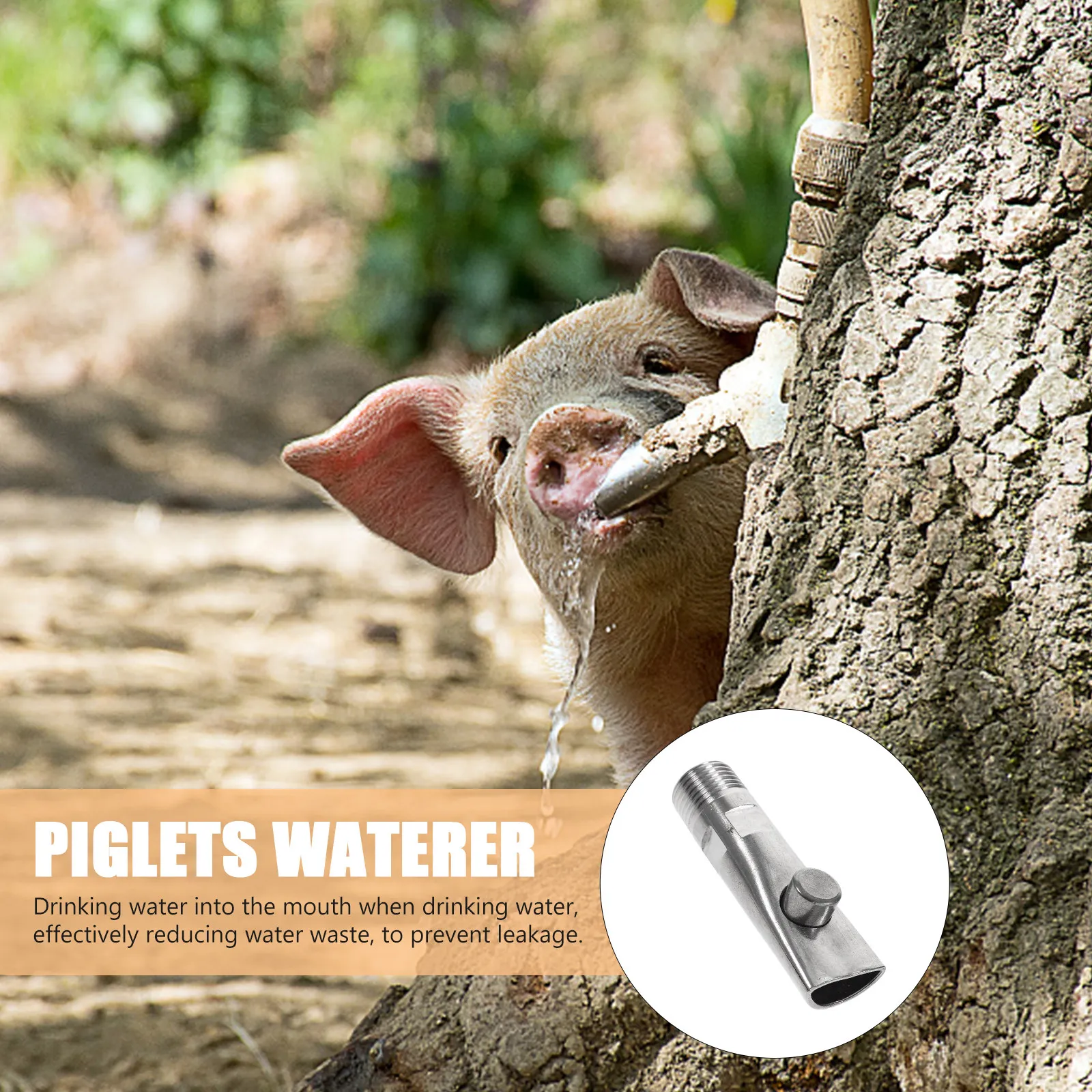 5Pcs Stainless Steel Automatic Pig Waterer Nozzle for Livestock – Cow, Horse, Sheep, Piglets – Water Saving