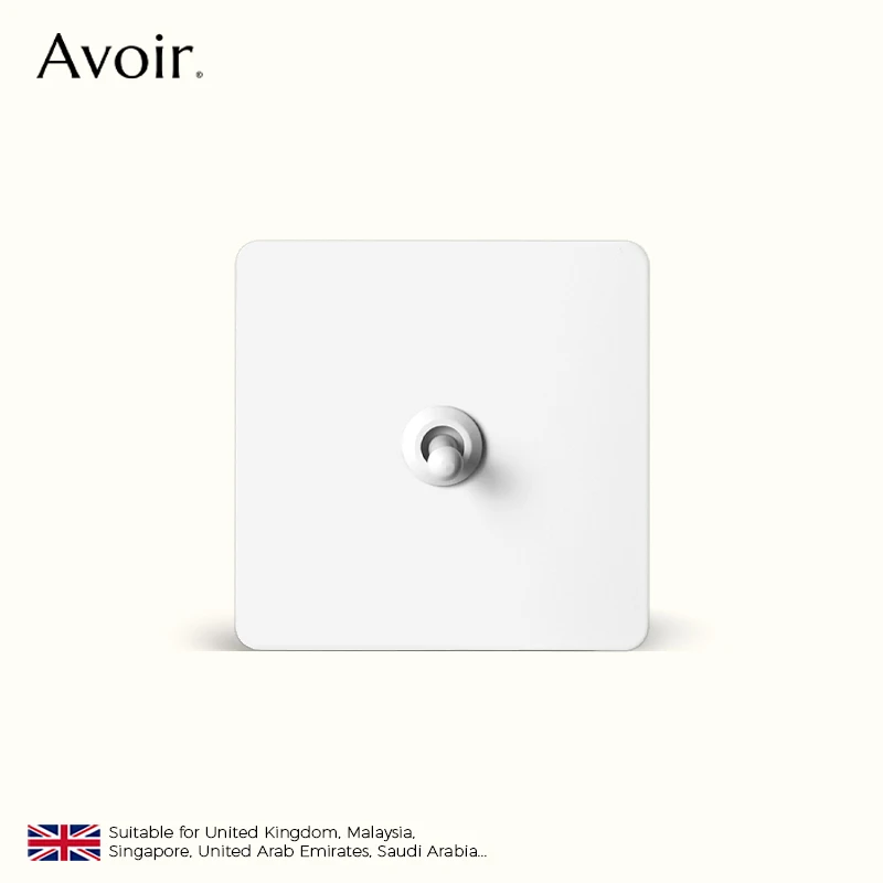 Avoir Retro Vintage Toggle Switch Matte White USB Wall Switch 13A UK 2Way Brass Lever Light Toggle Switch For House Accessories